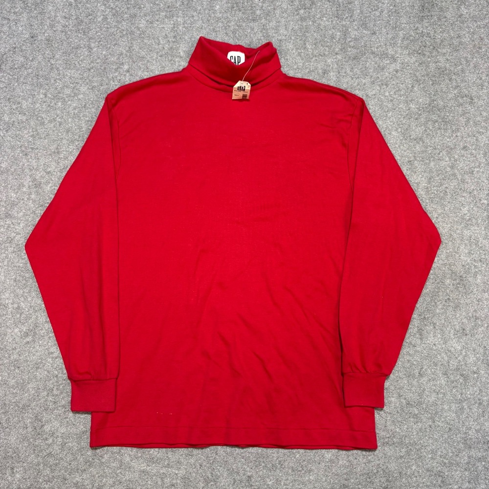 GAP Vintage Red Turtleneck Long Sleeve Top 83125-1522 Small